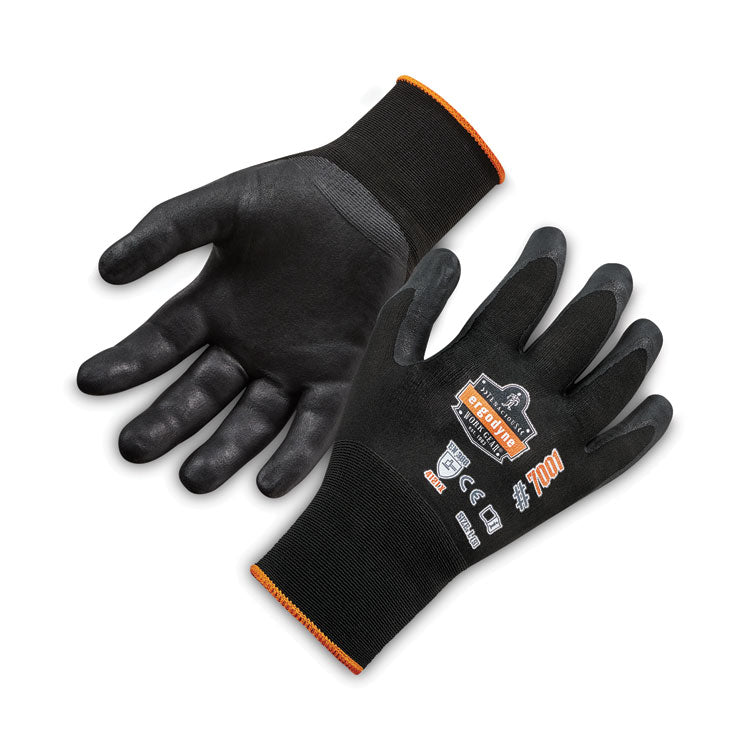 ergodyne® ProFlex 7001 Nitrile-Coated Gloves, Black, Large, 144 Pairs/Pack, Ships in 1-3 Business Days (EGO17854) Each