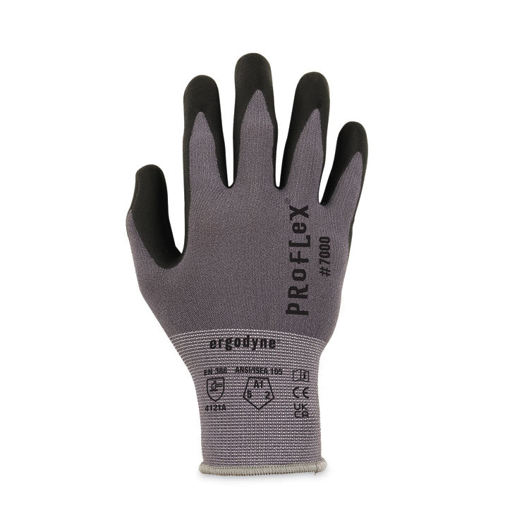 ergodyne® ProFlex 7000 Nitrile-Coated Gloves Microfoam Palm, Gray, Small, 12 Pairs/Pack, Ships in 1-3 Business Days (EGO10362) Each
