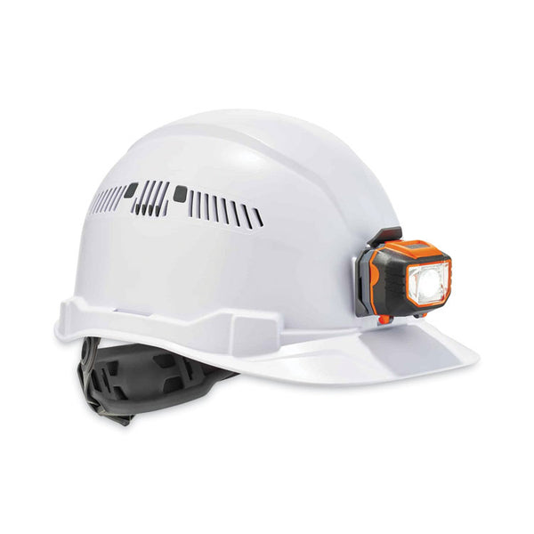 ergodyne® Skullerz 8972LED Class C Hard Hat Cap Style with LED Light, White, Ships in 1-3 Business Days (EGO60146)
