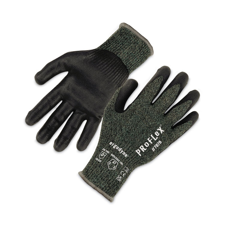 ergodyne® ProFlex 7070 ANSI A7 Nitrile Coated CR Gloves, Green, Large, 12 Pairs/Pack, Ships in 1-3 Business Days (EGO18034) Each