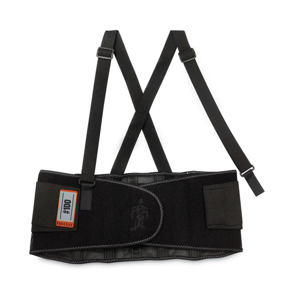 ergodyne® ProFlex 100 Economy Spandex Back Support Brace, 3X-Large, 46" to 52" Waist, Black, Ships in 1-3 Business Days (EGO11387) Each