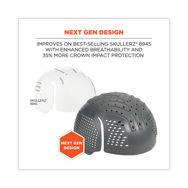 ergodyne® Skullerz 8945F(x) Universal Bump Cap Insert - Extra Venting, Charcoal, Ships in 1-3 Business Days (EGO23481) Each