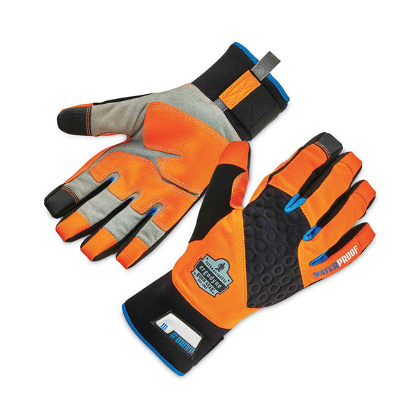 ergodyne® ProFlex 818WP Thermal WP Gloves with Tena-Grip, Orange, Medium, Pair, Ships in 1-3 Business Days (EGO17393) 1 Pair