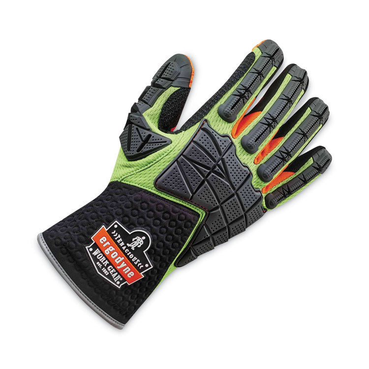 ergodyne® ProFlex 925F(x) Standard Dorsal Impact-Reducing Gloves, Black/Lime, Medium, Pair, Ships in 1-3 Business Days (EGO17903) 1 Pair