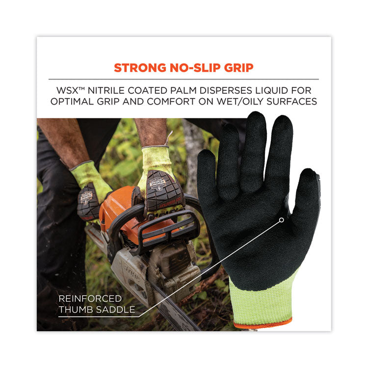 ergodyne® ProFlex 7141 ANSI A4 DIR Nitrile-Coated CR Gloves, Lime, 2X-Large, Pair, Ships in 1-3 Business Days (EGO17916) 1 Pair