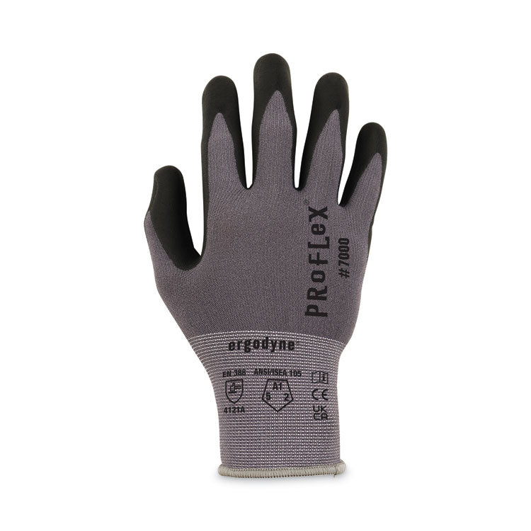 ergodyne® ProFlex 7000 Nitrile-Coated Gloves Microfoam Palm, Gray, X-Large, 12 Pairs/Pack, Ships in 1-3 Business Days (EGO10365) Each