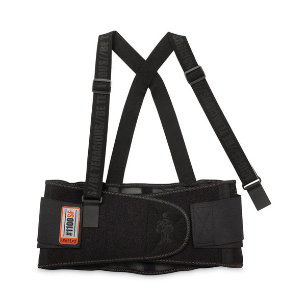 ergodyne® ProFlex 1100SF Standard Spandex Back Support Brace, Large, 34" to 38" Waist, Black, Ships in 1-3 Business Days (EGO11604) Each