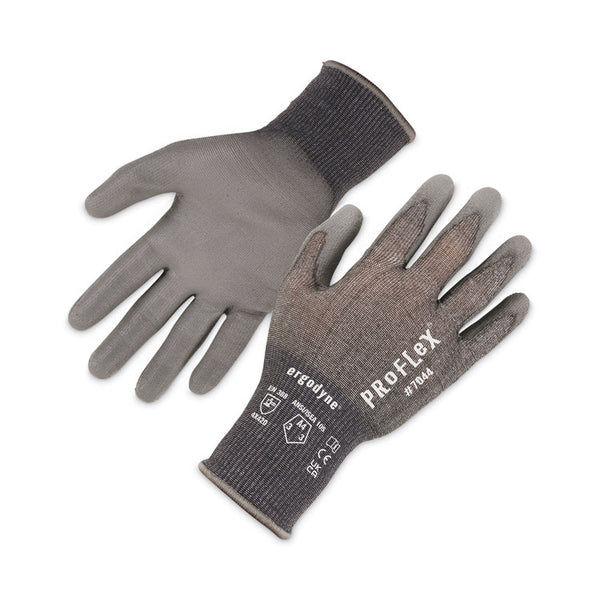 ergodyne® ProFlex 7044 ANSI A4 PU Coated CR Gloves, Gray, Large, 12 Pairs/Pack, Ships in 1-3 Business Days (EGO10484) Each