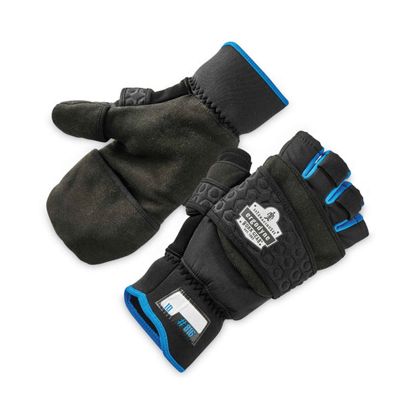ergodyne® ProFlex 816 Thermal Flip-Top Gloves, Black, Large, Pair, Ships in 1-3 Business Days (EGO17344) 1 Pair