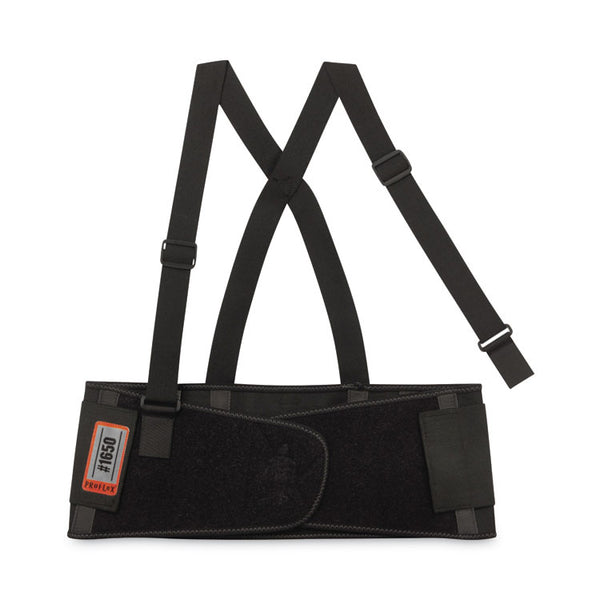 ergodyne® ProFlex 1650 Economy Elastic Back Support Brace, 4X-Large, 52" to 58" Waist, Black, Ships in 1-3 Business Days (EGO11098) Each