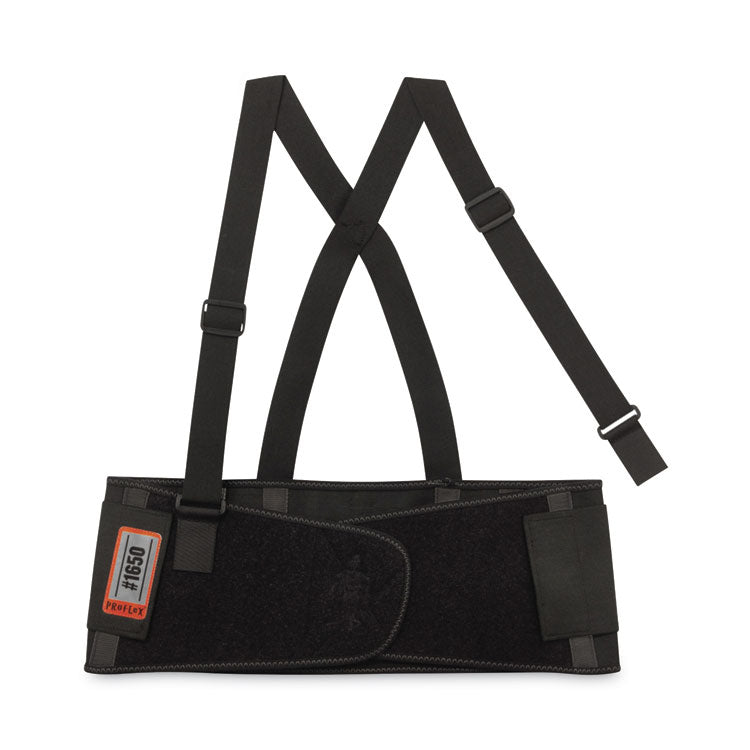 ergodyne® ProFlex 1650 Economy Elastic Back Support Brace, 4X-Large, 52" to 58" Waist, Black, Ships in 1-3 Business Days (EGO11098) Each
