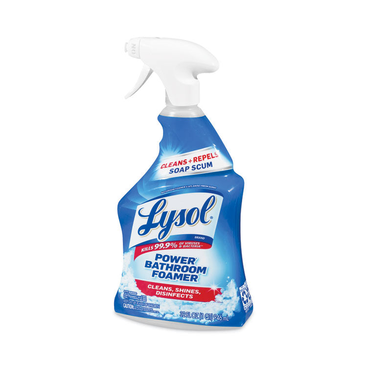 LYSOL® Brand Disinfectant Power Bathroom Foamer, Liquid, Atlantic Fresh, 32 oz Spray Bottle, 12/Carton (RAC02699CT)