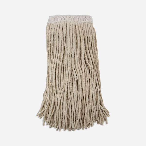Boardwalk® Mop Head, Premium Saddleback Head, Cotton Fiber, 24 oz, White, 12/Carton (BWK324C) Case of 12