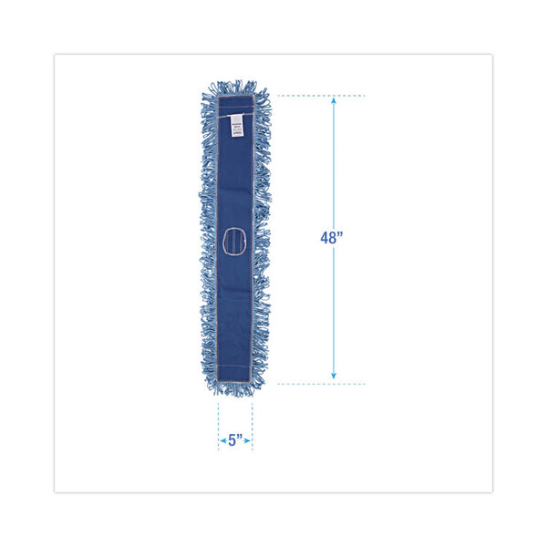 Boardwalk® Dust Mop Head, Cotton/Synthetic Blend, 48" x 5", Blue (BWK1148) Each