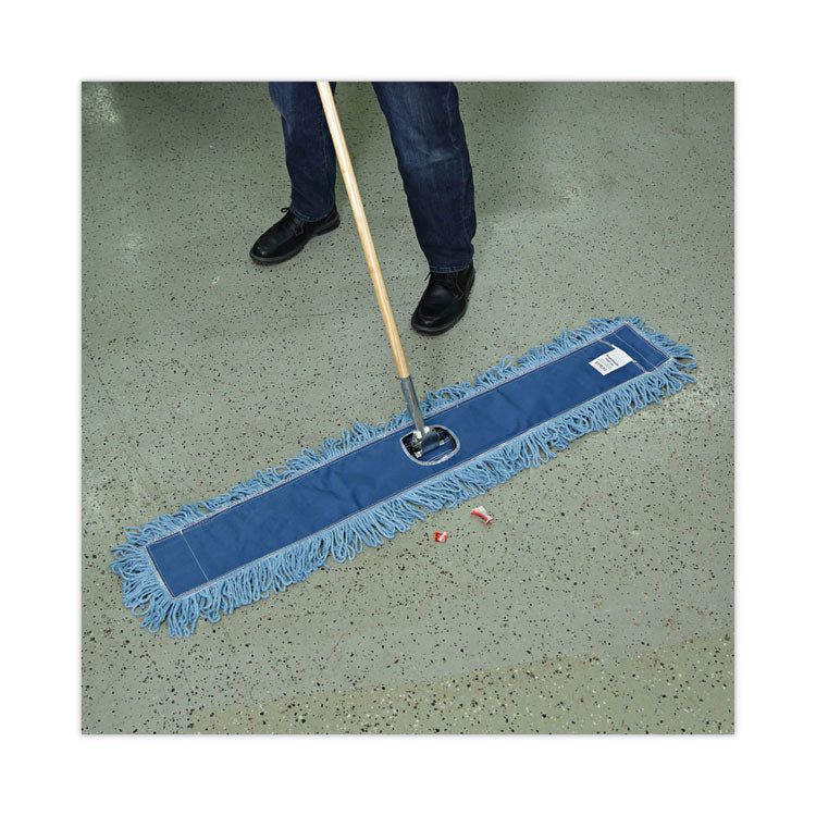 Boardwalk® Dust Mop Head, Cotton/Synthetic Blend, 48" x 5", Blue (BWK1148)