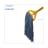 Boardwalk® Mop Head, Standard Head, Cotton/Synthetic Fiber, Cut-End, #20, Blue, 12/Carton (BWK2020B)