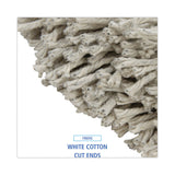 Boardwalk® Cut-End Wet Mop Head, Cotton, No. 32, White, 12/Carton (BWK2032CCT)