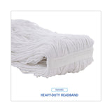 Boardwalk® Cut-End Wet Mop Head, Rayon, No. 32, White (BWK2032R) Each