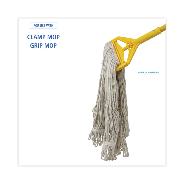 Boardwalk® Pro Loop Web/Tailband Wet Mop Head, Cotton, 12/Carton (BWK4024CCT)