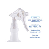 Boardwalk® Trigger Sprayer 250, 8" Tube, Fits 16-24 oz Bottles, White, 24/Carton (BWK58108) Case of 24