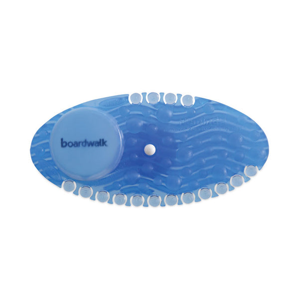 Boardwalk® Curve Air Freshener, Cotton Blossom, Solid, Blue, 10/Box (BWKCURVECBL)