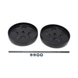 Rubbermaid® Commercial Wheel and Axle Kit for Janitorial Cleaning Cart, 8" Wheel, Black/Gray/Silver, 2/Set (SGS9T73L9GRA) Each