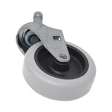 Rubbermaid® Commercial Replacement Bayonet-Stem Swivel Casters, Grip Ring Stem (0.5" x 1.25"), 3" Hard Rubber Wheel, Gray (SGSFG3421L60000) Each