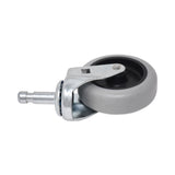 Rubbermaid® Commercial Replacement Bayonet-Stem Swivel Casters, Grip Ring Stem (0.5" x 1.25"), 3" Hard Rubber Wheel, Gray (SGSFG3421L60000) Each