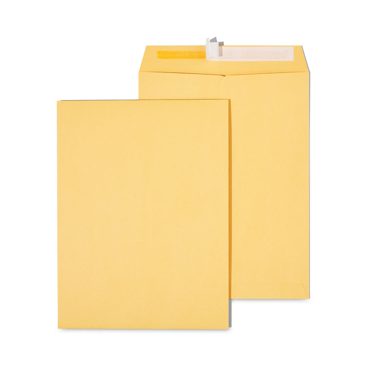 Universal® Peel Seal Strip Catalog Envelope, #10 1/2, Square Flap, Self-Adhesive Closure, 9 x 12, Natural Kraft, 100/Box (UNV40102) Box of 100