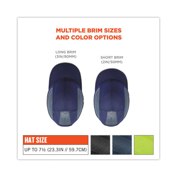 ergodyne® Skullerz 8960 Bump Cap with LED Lighting, Short Brim, Lime Green, Ships in 1-3 Business Days (EGO23377) Each