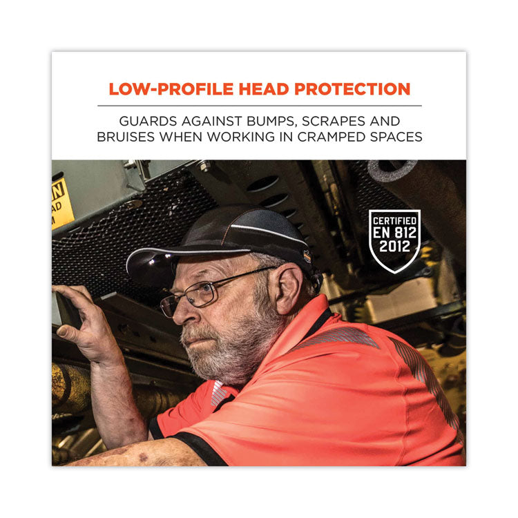 ergodyne® Skullerz 8960 Bump Cap with LED Lighting, Short Brim, Lime Green, Ships in 1-3 Business Days (EGO23377) Each