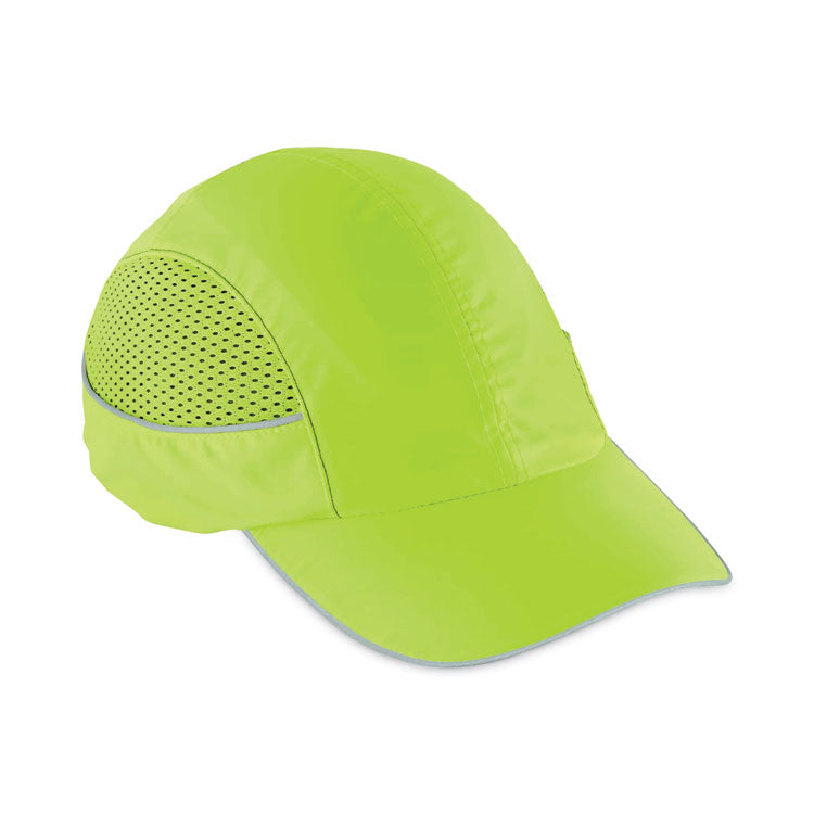 ergodyne® Skullerz 8960 Bump Cap with LED Lighting, Long Brim, Lime Green, Ships in 1-3 Business Days (EGO23379) Each