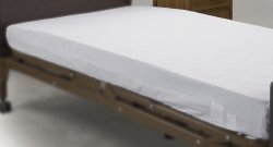 Drive Medical Bed Sheet Fitted 36 X 80 X 6 Inch White Cotton / Polyester Reusable (1061121_PK) 2/PK