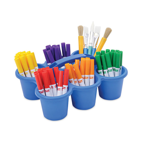 Deflecto Little Artist Antimicrobial Six-Cup Caddy, Blue (DEF39509BLU) Each