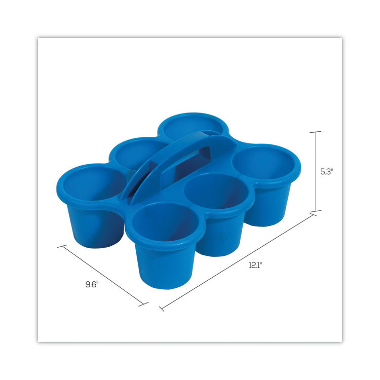 Deflecto Little Artist Antimicrobial Six-Cup Caddy, Blue (DEF39509BLU) Each