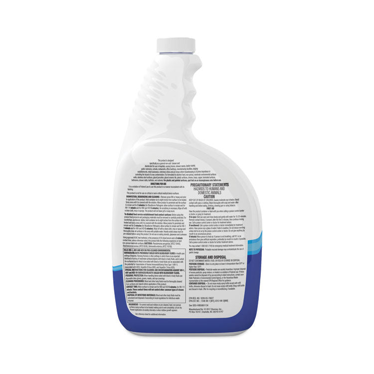 Diversey™ Virex All-Purpose Disinfectant Cleaner, Lemon Scent, 32 oz Spray Bottle, 4/Carton (DVOCBD540540)