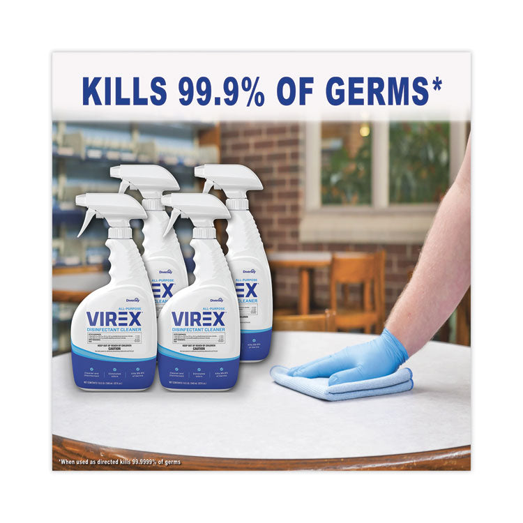 Diversey™ Virex All-Purpose Disinfectant Cleaner, Lemon Scent, 32 oz Spray Bottle, 4/Carton (DVOCBD540540)