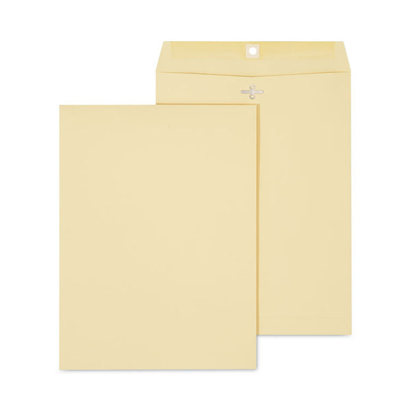 Universal® Kraft Clasp Envelope, #10 1/2, Square Flap, Clasp/Gummed Closure, 9 x 12, Brown Kraft, 100/Box (UNV41907)