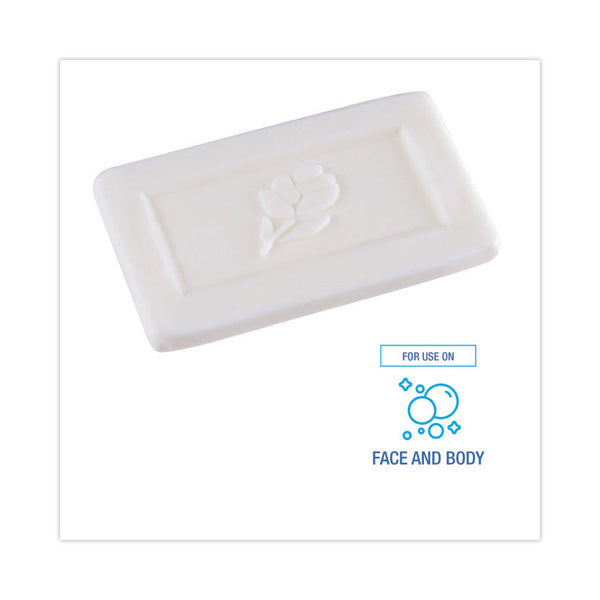 Boardwalk® Face and Body Soap, Flow Wrapped, Floral Fragrance, # 1/2 Bar, 1000/Carton (BWKNO12SOAP)