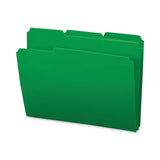 Smead™ Top Tab Poly Colored File Folders, 1/3-Cut Tabs: Assorted, Letter Size, 0.75" Expansion, Green, 24/Box (SMD10502)