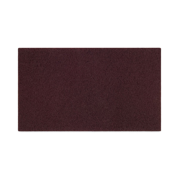 Boardwalk® Deep Scrub Pads, 28 x 14, Maroon, 10/Carton (BWKSPP1428)