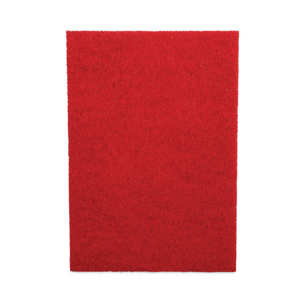 Boardwalk® Buffing Floor Pads, 20 x 14, Red, 10/Carton (BWK402014RED)