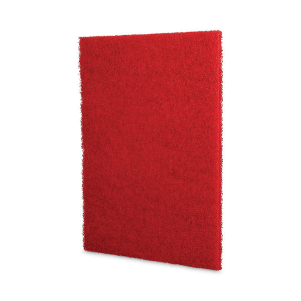 Boardwalk® Buffing Floor Pads, 20 x 14, Red, 10/Carton (BWK402014RED)