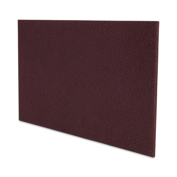 Boardwalk® Deep Scrub Pads, 28 x 14, Maroon, 10/Carton (BWKSPP1428)