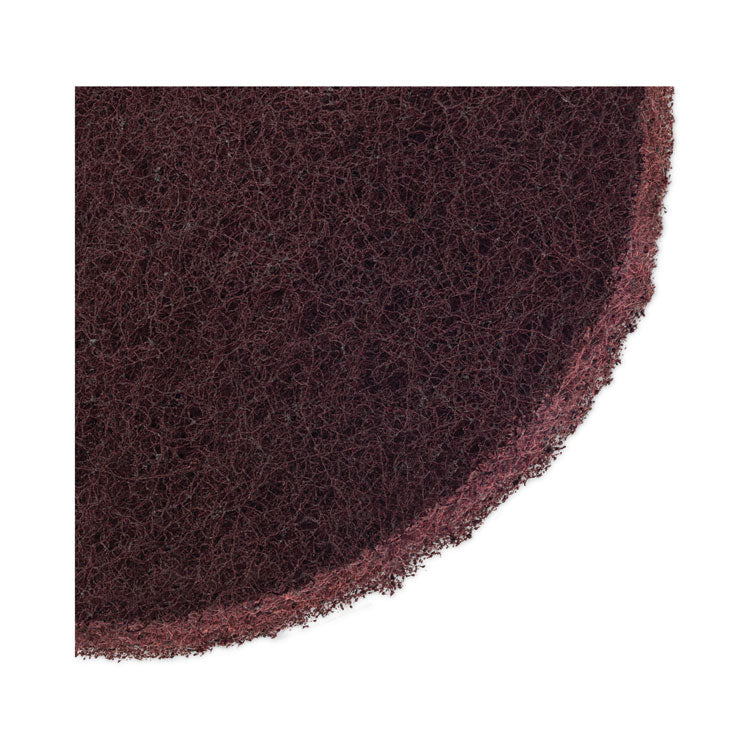 Boardwalk® Deep Scrub Pads, 20" Diameter, Maroon, 10/Carton (BWKSPP20)