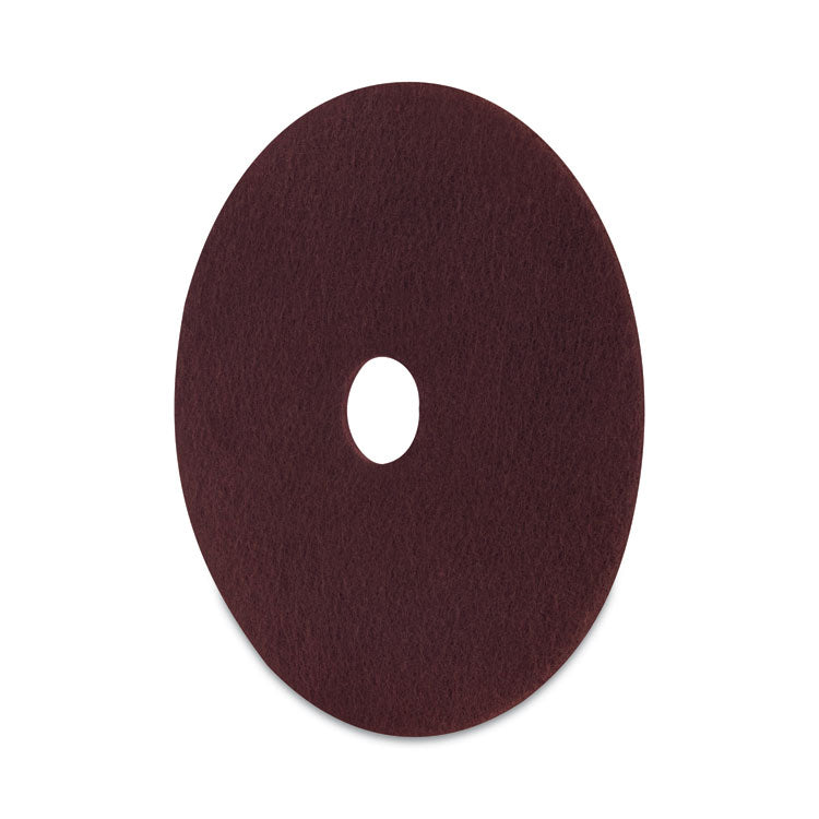 Boardwalk® Deep Scrub Pads, 20" Diameter, Maroon, 10/Carton (BWKSPP20)