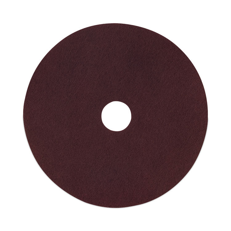 Boardwalk® Deep Scrub Pads, 20" Diameter, Maroon, 10/Carton (BWKSPP20)