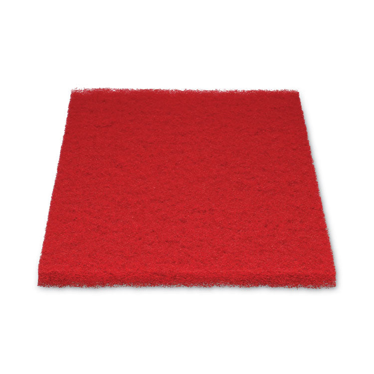 Boardwalk® Buffing Floor Pads, 20 x 14, Red, 10/Carton (BWK402014RED)