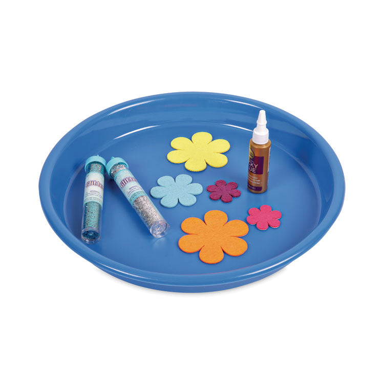 Deflecto Little Artist's Antimicrobial Craft Tray, 13" Dia., Blue (DEF39514BLU) Each