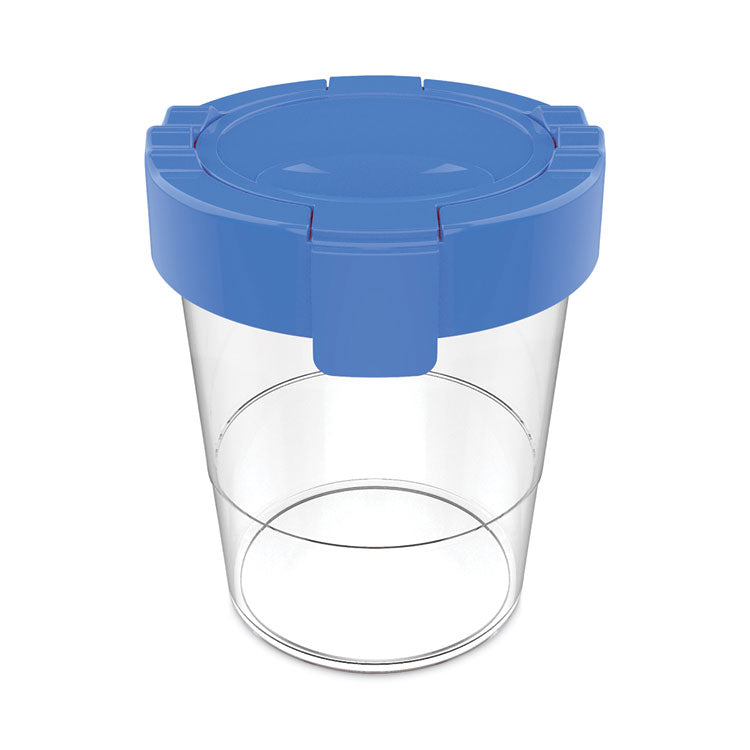 Deflecto Antimicrobial No Spill Paint Cup, 3.46 w x 3.93 h, Blue (DEF39515BLU) Each